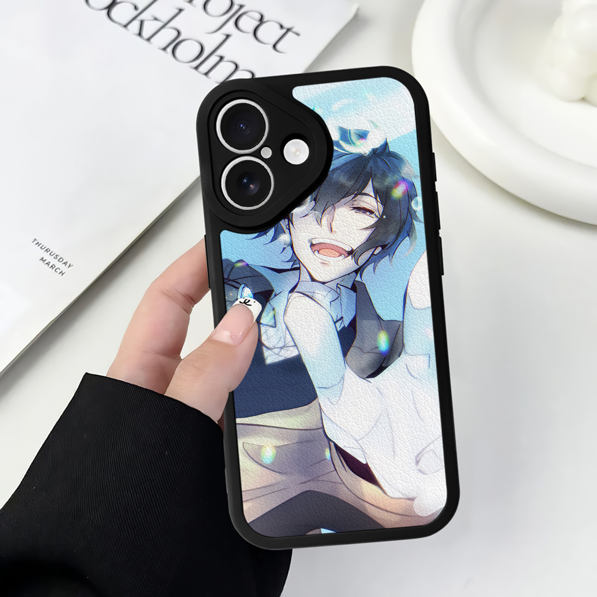 （画像用） 文豪ストレイドッグス Bungo Stray Dogs 【iPhone 16シリーズ対応】シリコンスマホケース（レザー調） 材質：シリコン